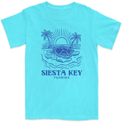 Siesta Key Turtle Days T-Shirt Lagoon Blue