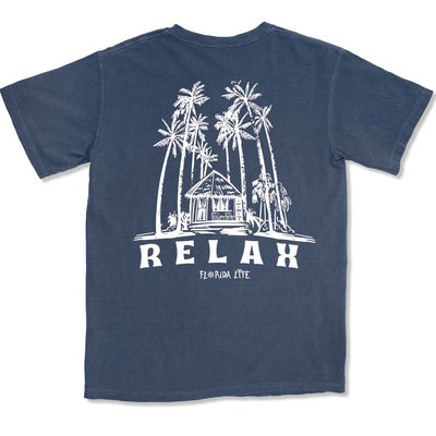 Florida Life Beach Bungalow T-Shirt Navy