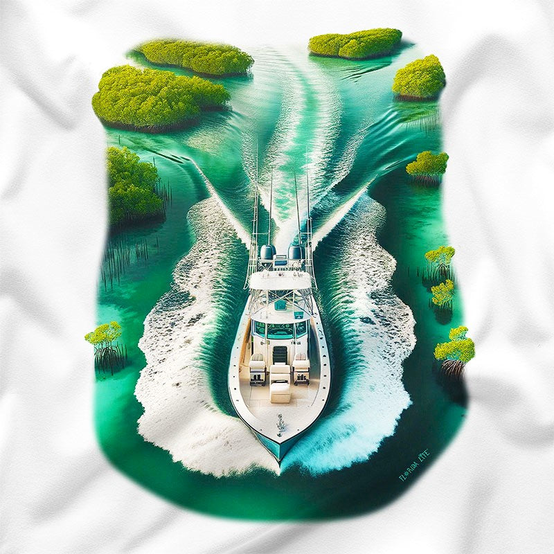 Through The Mangroves of Florida Boating UV Performance Long Sleeve Shirt